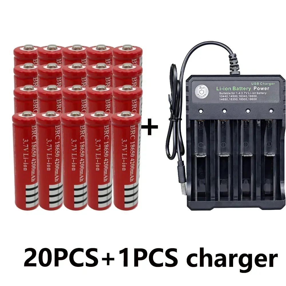 Original 3.7V 18650 lithium battery 4200mAh BRC 18650: Orange