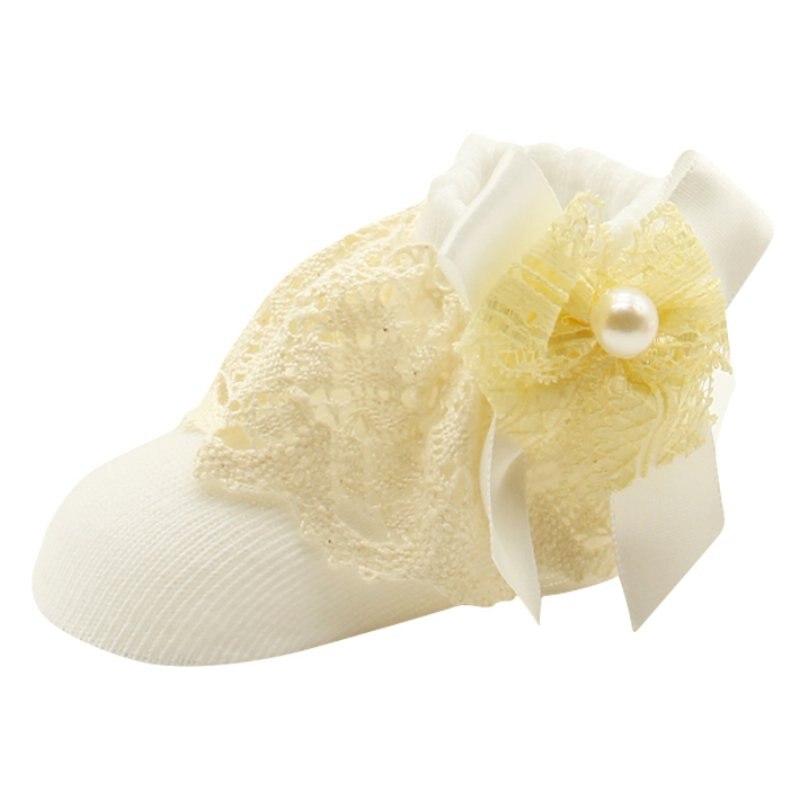 1 coppia di Pizzo Floreale Calzini E Calzettoni per il bambino 0-12 Mesi Carino Neonati Bambini Del Cotone Della Caviglia scarpe Arco Principessa Delle Ragazze Bowknots calzini E Calzettoni w