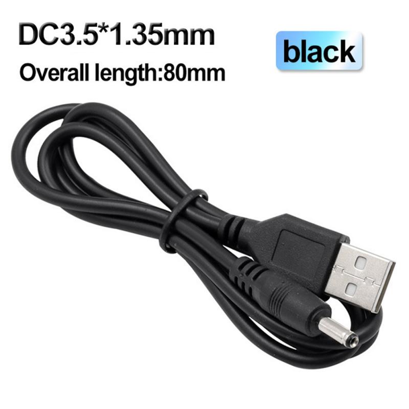 3.5*1.35mm dc usb til  dc3.5 strømledninger strømlinje høyttaler tilbehør høyttalerkabler txtb 1: Svart