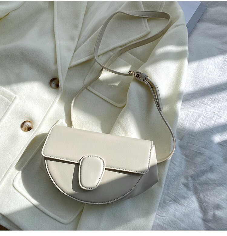 Frauen pu Leder shell Handtasche Weibliche Klappe Crossbody Umhängetasche Mädchen Casual Zipper Schulter Tasche Bolsa Feminina: White