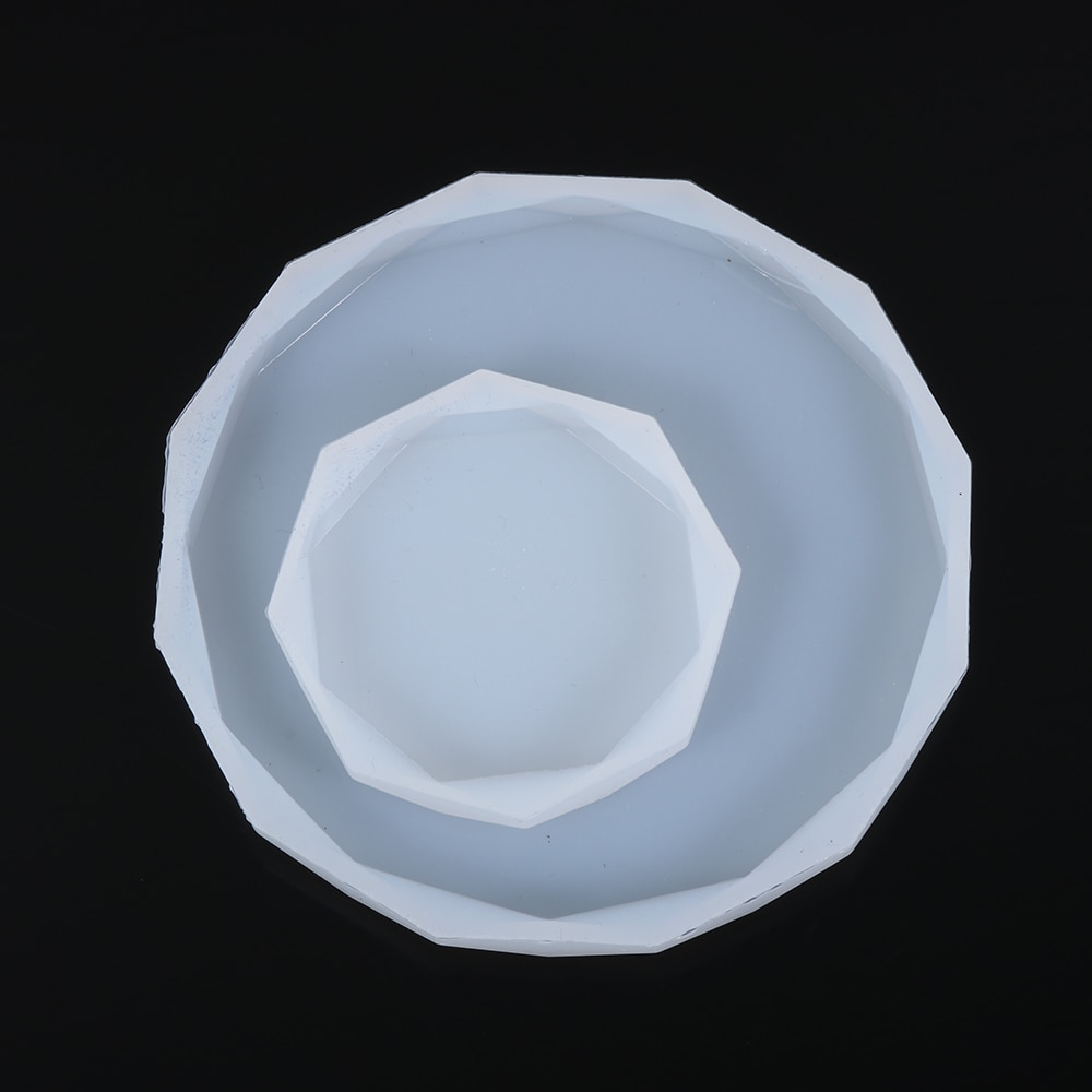 Moule en résine époxy UV diamant | Plateau rond Transparent en Silicone, moules époxy UV en diamant, outils de fabrication de bijoux