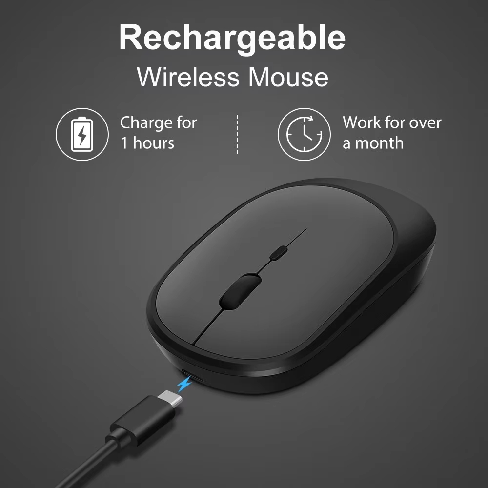 Mysz bezprzewodowa Xiaomi MIJIA kompatybilna z Bluetooth 2.4G podwójny tryb cicha mysz regulowana DPI USB akumulatorowa mysz biurowa do gier