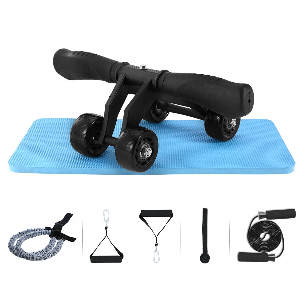 Gym Fitness Equipment Muscle Trainer Wheel Roller Kit Abdominal Roller Push Up Bar Jump Rope Workout Crossfit Sport Home Gym: Combination F