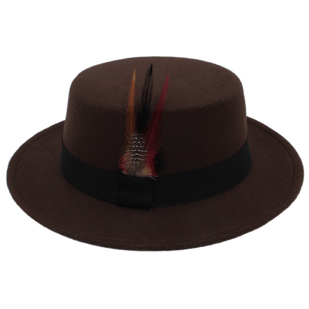 Winter Herfst Platte Homburg Mannen Fedora Hoed Vo Grandado