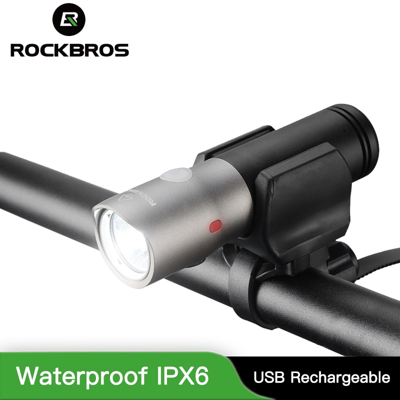 Rockbros Fiets Licht Waterdicht IPX6 Usb Oplaadbare 18650 3000 Mah Power Led 1000 Lumen Bank Zaklamp Mtb Accessoires