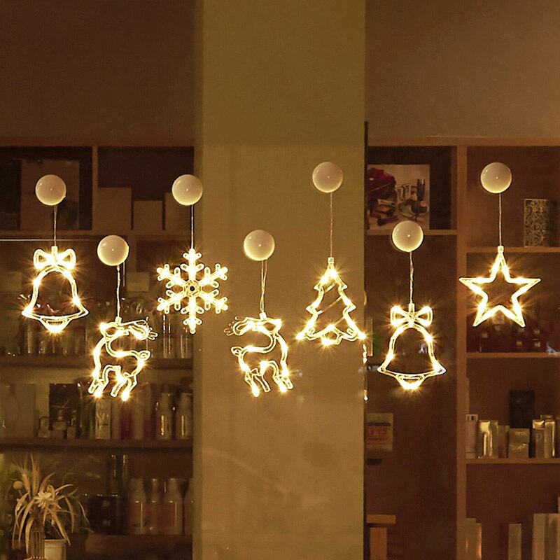 Christmas Snowfake Bell Lights Festoon Led String Lights Star Garland on Window Curtain Tree Decoration Halloween Wedding Light