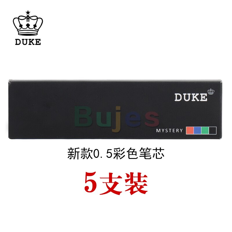Duke Black/Color Ink Refill Pack of 5, Replaceable Ballpoint Pen Refills,0.5mm/0.7mm Metal Refil,Writing Smoothly.: 5 color