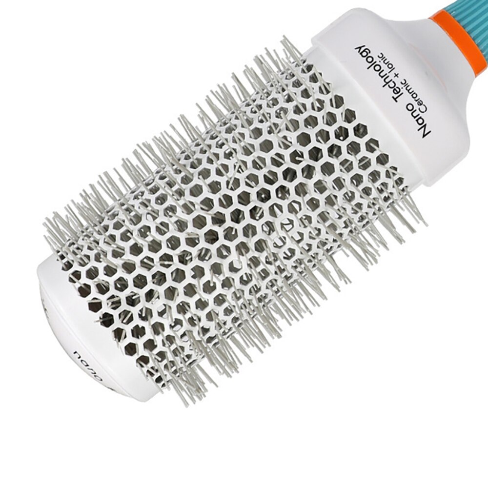 Round Blue Hair Brush Ceramic Ion Hairbrush Comb Salon Hair Styling Tools