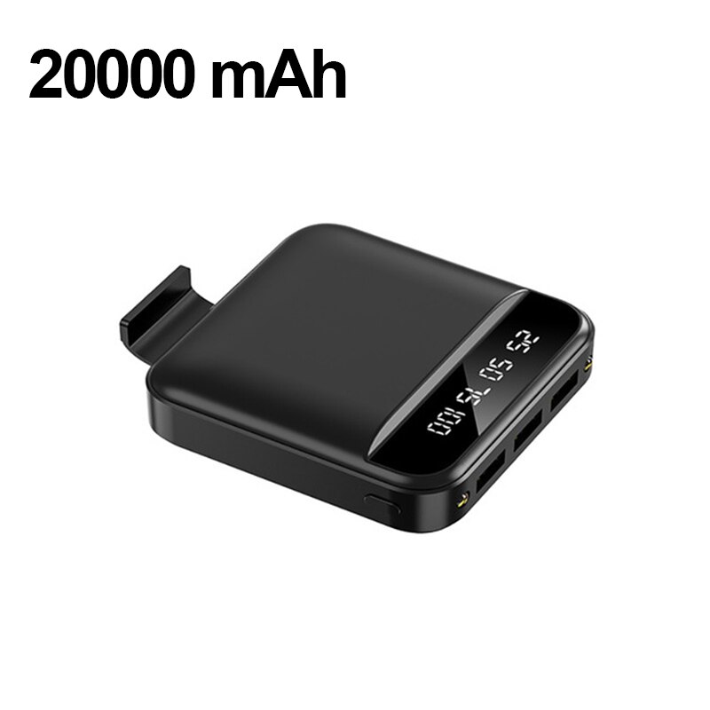 PINZHENG 20000mAh Banca di Potere Per il iPhone Xiaomi Samsung Batteria Esterna Portatile Poverbank Caricatore 10000mAh Mini Banca di Potere di Caso: Black 20000mAh