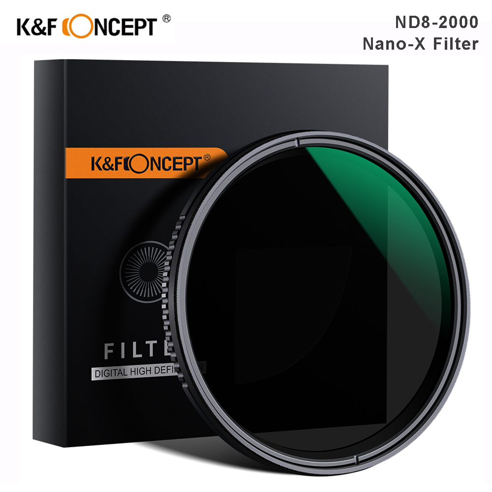 K &amp; F Concept Nano-X ND8-ND2000 Variabele Nd Filter 37Mm 49Mm 52Mm 67Mm 72mm 77Mm 82Mm Neutral Density Filter Voor Canon Sony Nikon