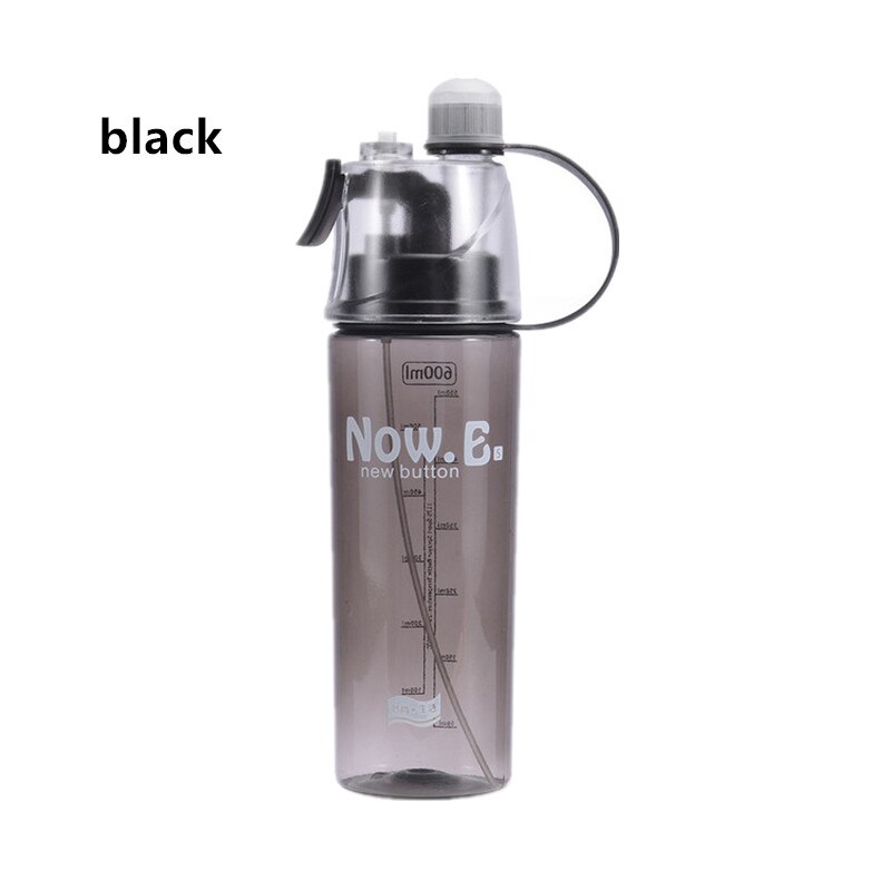 Puranka my xmas waterfles van tritan plastic met tuit voor buitensporten, 400ml drinkbekers 600ml bpa-vrij: 400ml / Zwart