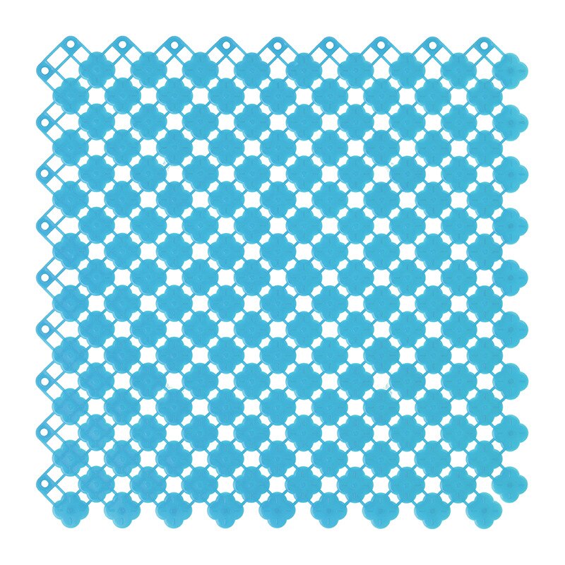 25*25cm Anti Slip Bathroom Mat Bath Shower Safe Floor Mat Bathtub Mat Splicing Clippable Flexible Soft Bathroom Rug Foot Massage: Sky Blue