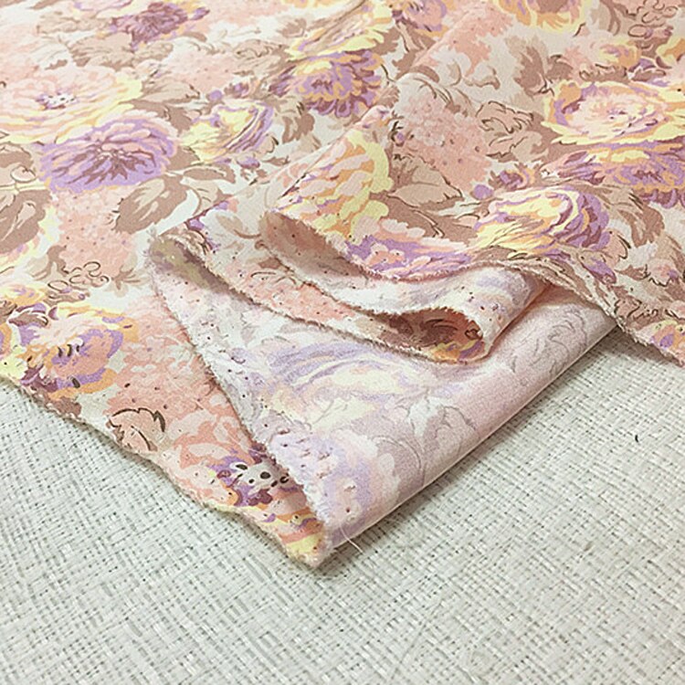 Floral print silk fabric natural mulberry silk fabric 140cm width 16momme,SCDC1277