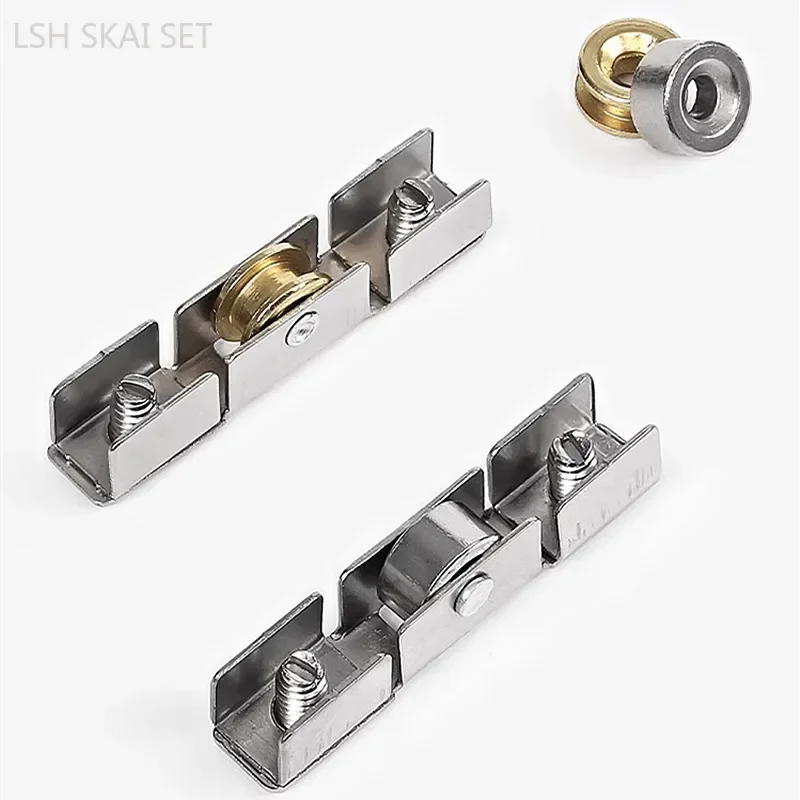 10Pcs Aluminum Alloy Window Pulley Sliding Door Window Wheel Glass Window Track Roller Furniture Hardware Accessories