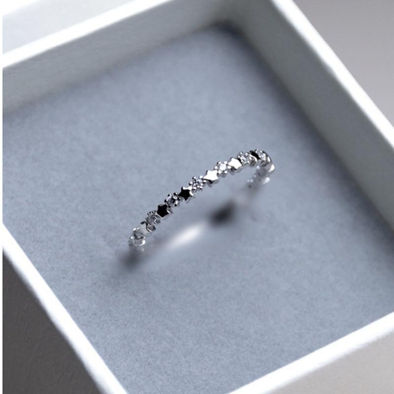 Nette Super Dünne Ringe Frauen AAA CZ Zirkon Stern Ringe Hochzeit Engagement Party für Frauen Dame Mädchen Liebhaber Ring Edlen Schmuck: 6