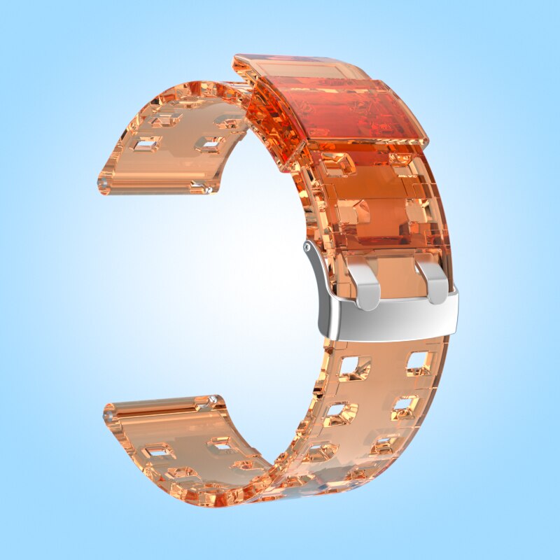 18mm 20mm 22mm gjennomsiktig reim for huawei watch  gt 2e / honor magic watch 2 for samsung watch 46mm galaxy watch active 2 band: 3 / 22mm