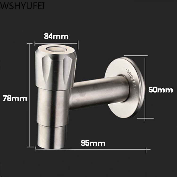 Gray Stainless Steel Washing Machine Faucet Angle Valve
