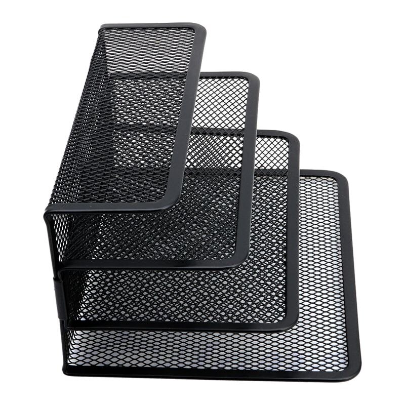 Black Mesh Letter Sorter Mail Document Desk Tray Office File Organiser Business