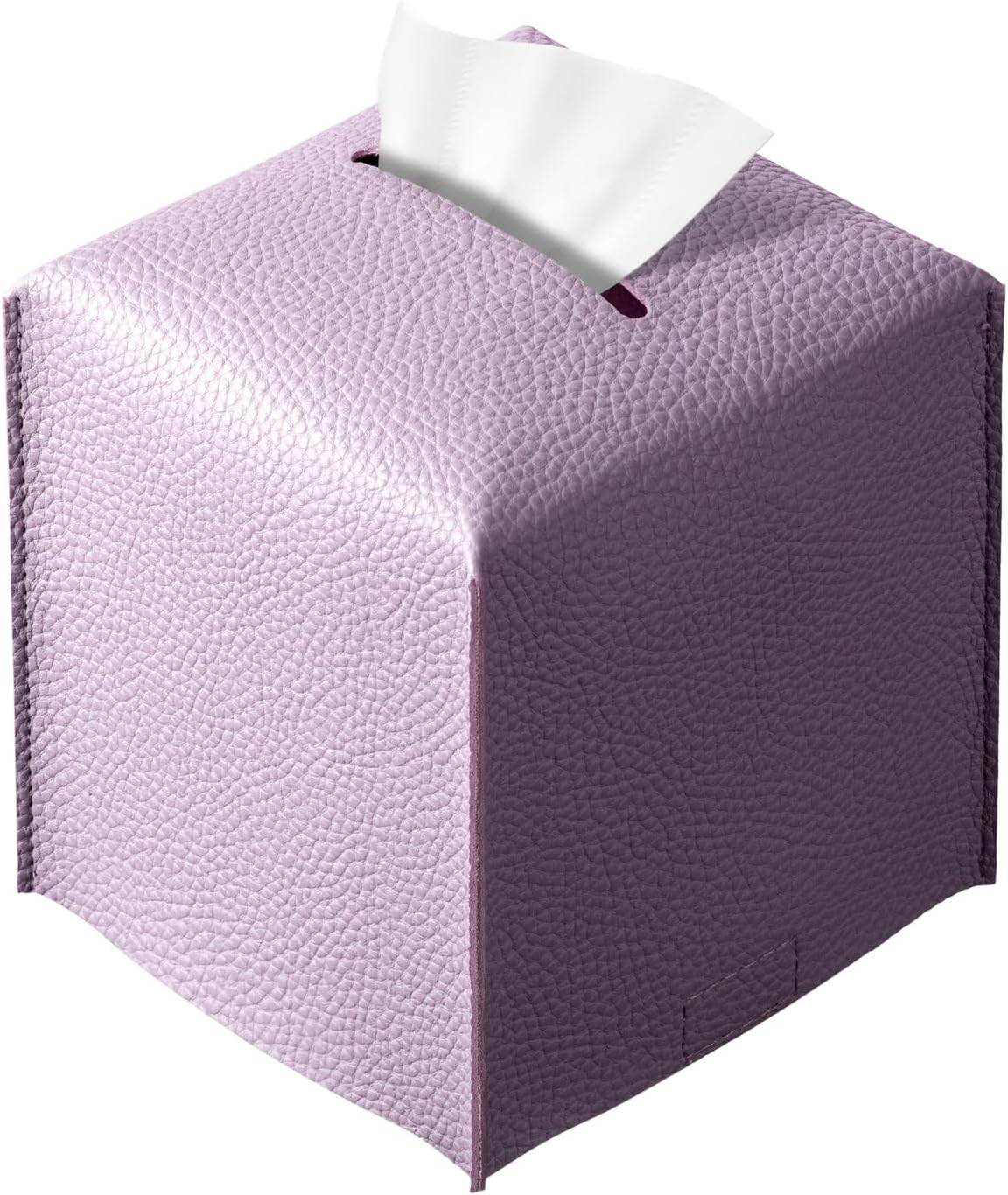 Modern PU Leather Tissue Box Holder Square Tissue Box Cover Decorative Holder/Organizer for Bathroom Bedroom Office Desk Car: PURPLE