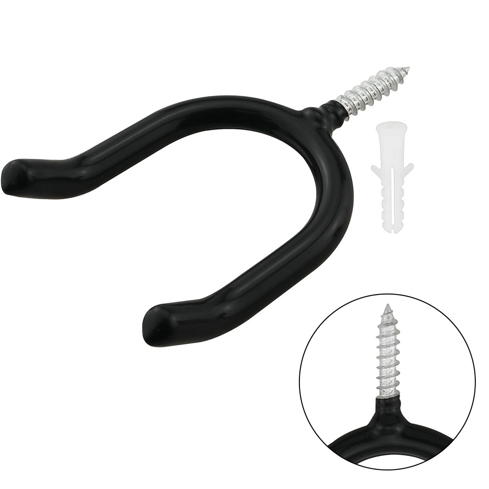 4 STUKS Schroef In U-vormige Haak Zware Wandmontage Ophanghaak Voor Tuin Hardware Haken Dip Tool Haak garage Organisatoren