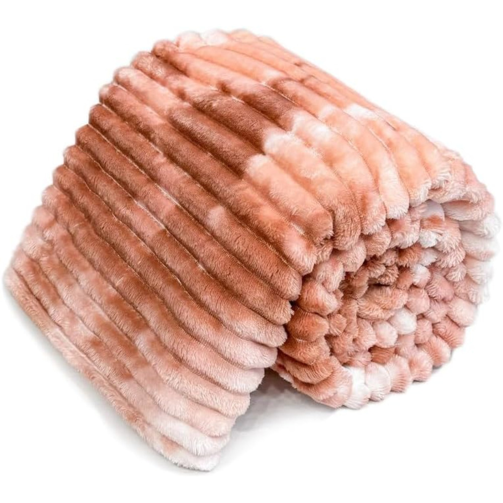 Koc - Stylowy projekt, Super Miękki, Puszysty, Ciepły, Przytulny, Pluszowy, Rozmiar Duży na Kanapę, Sofę, robić Salonu, na Łóżko - Akcesoria na Każdy Sezon: 200x230 cm / Pomarańczowy