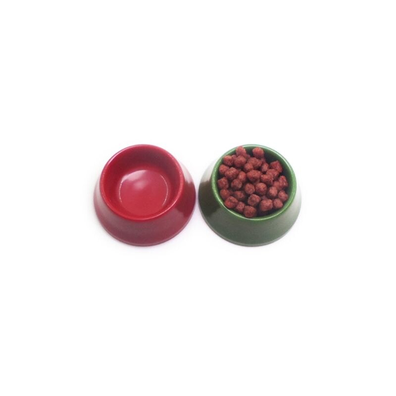 1/12 Dollhouse Miniature Pet Dog Cat Food On Bowl Kitchen Garden Decor Doll House Accessories 40JC