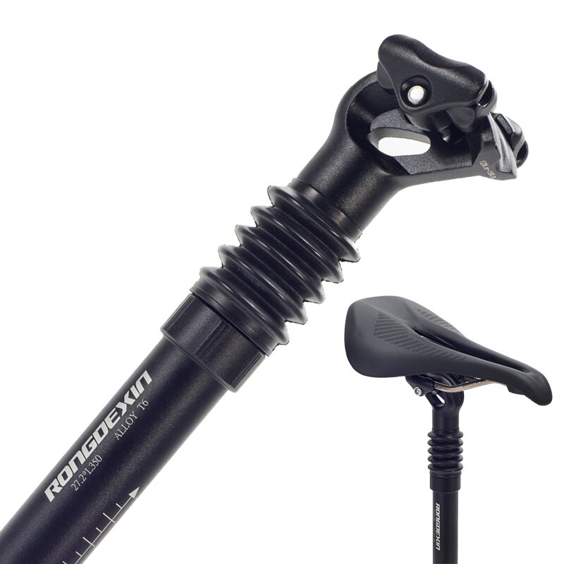 Amortisseur hydraulique de vélo vtt, tige de selle, Tube anti-choc en aluminium avec cale Adptper