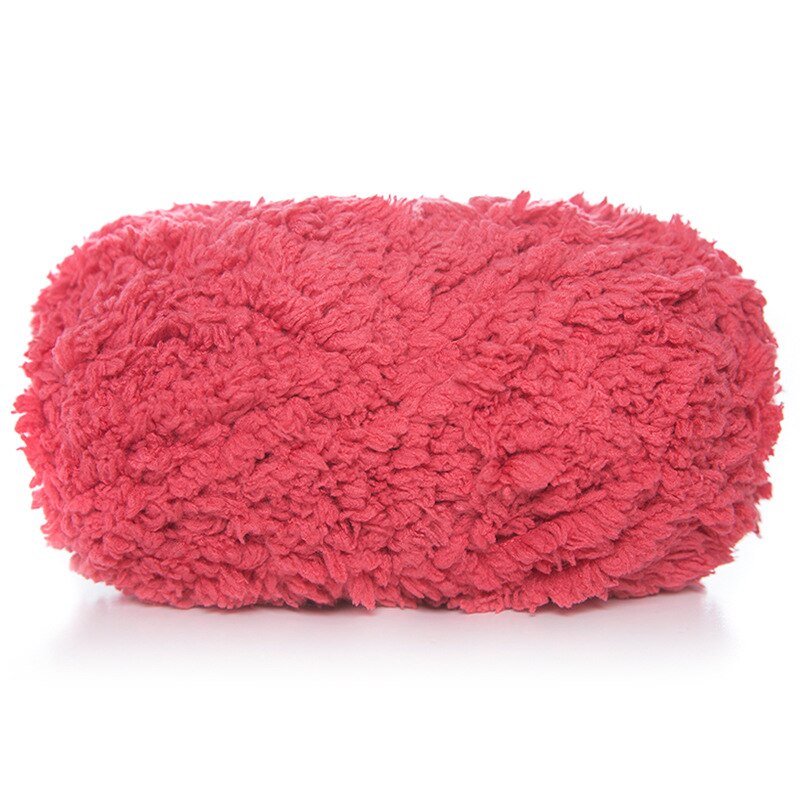 Fil doux et lisse pour tricot à la main, 50 grammes par boule, laine polaire de corail colorée, fil au Crochet, fournitures d'écharpe, de chapeau, de pull pour bébé: red