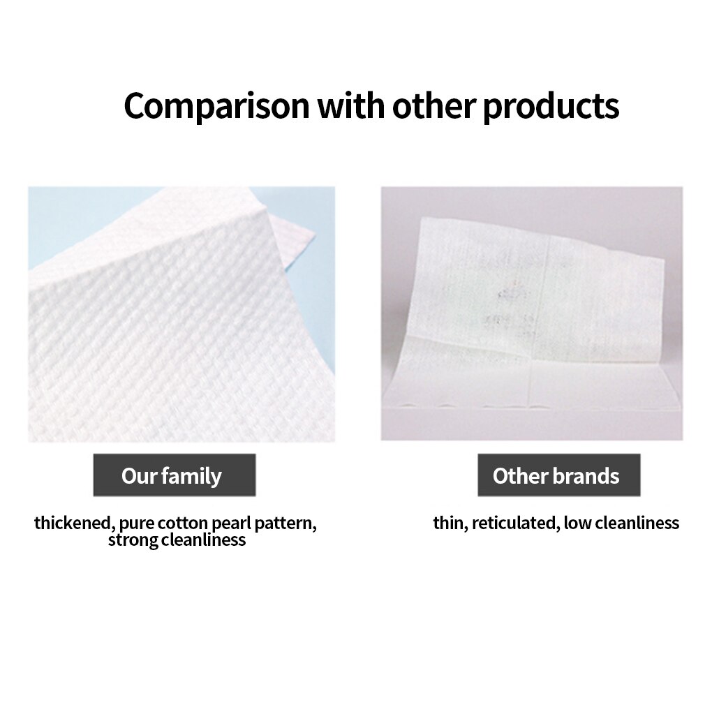 Serviette nettoyante pour le visage jetable serviette en papier multi-plis tissu de lavage pour soins du visage Non tissé 50/100 feuilles