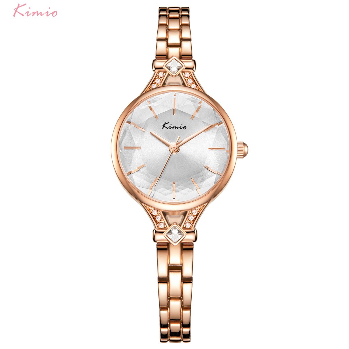 Kimio Frauen Uhren Quarz Armbanduhr Edelstahl Armbinde Uhr exquisit Strass Kleid Uhr Montre Femme