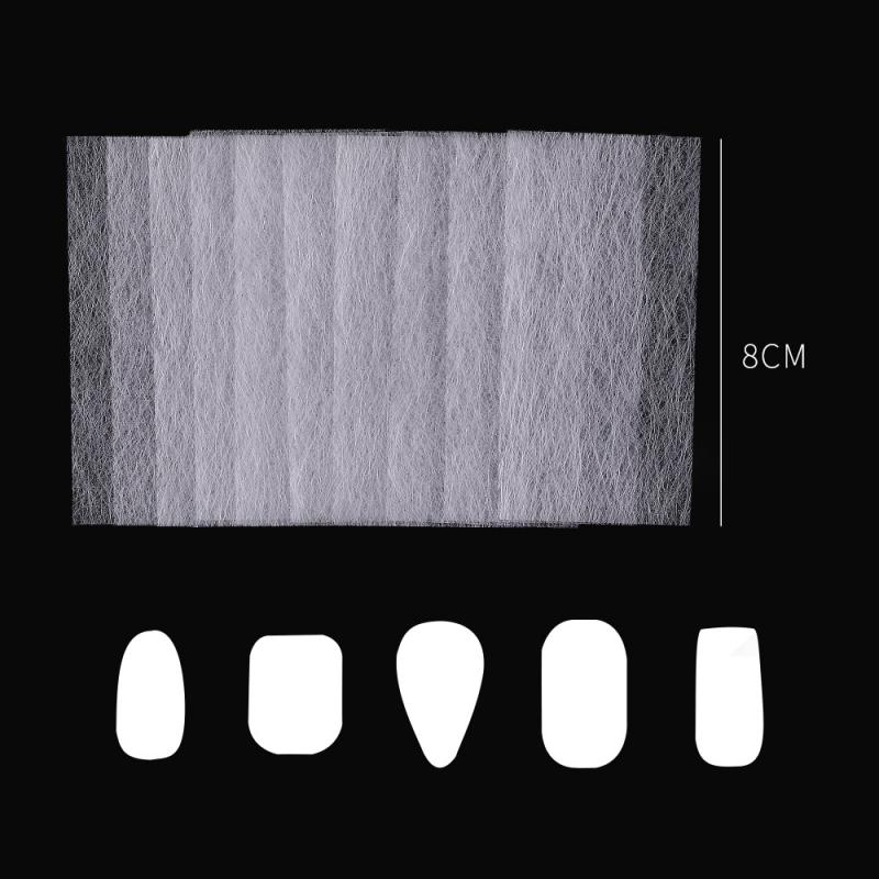 Accesorios profesionales para uñas, de fibra de vidrio y seda, con forma de uña acrílica, para extensión de puntas de uñas, herramienta para papel, 10 Uds.
