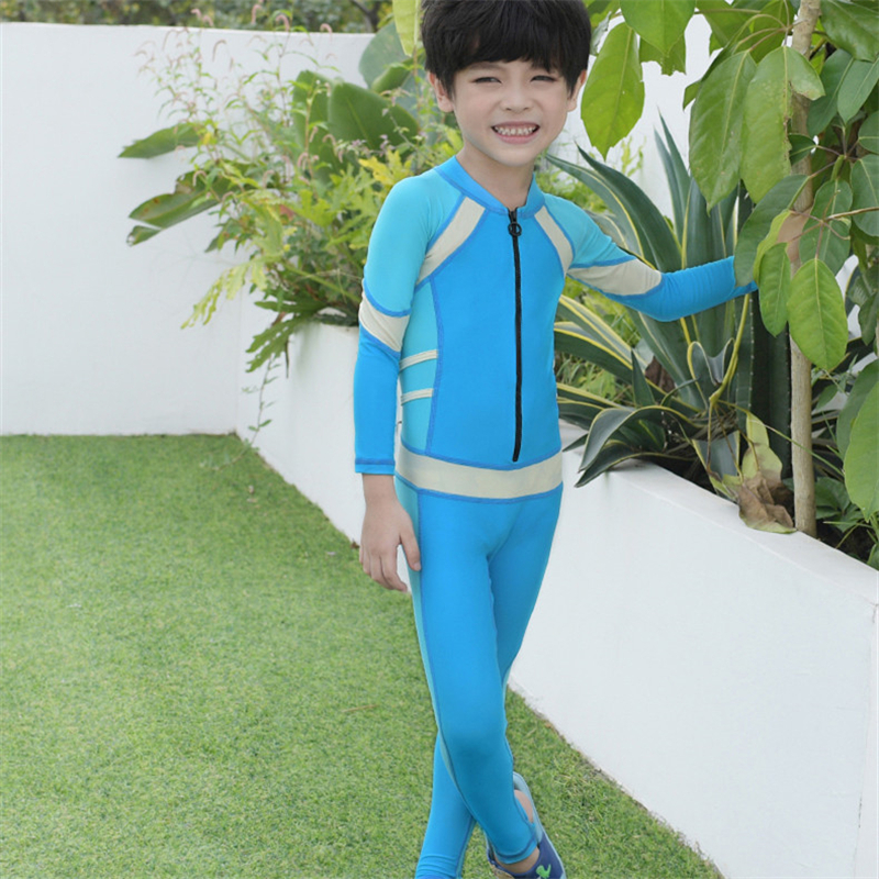 MEIYIER Korean style girl swimming suit kids one piece swimwear full body UV protection long sleeve swimsuit baby 2-12 year