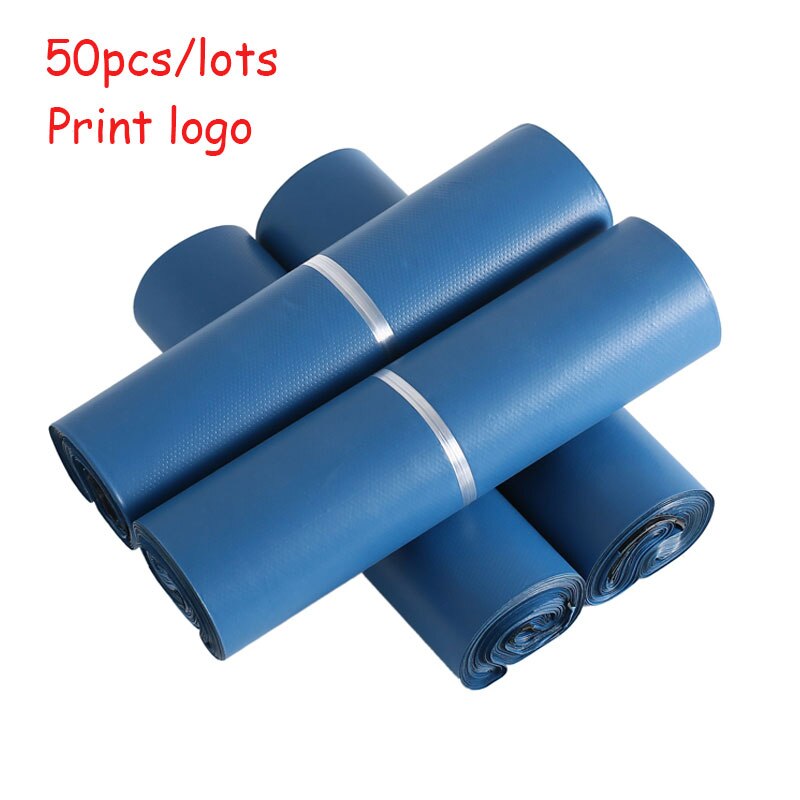 Blauwe Kleur Plastic Express Verpakking Zak Waterdichte Mailing Enveloppen Self Seal Post Tassen Kleding Koerier Opbergzakken