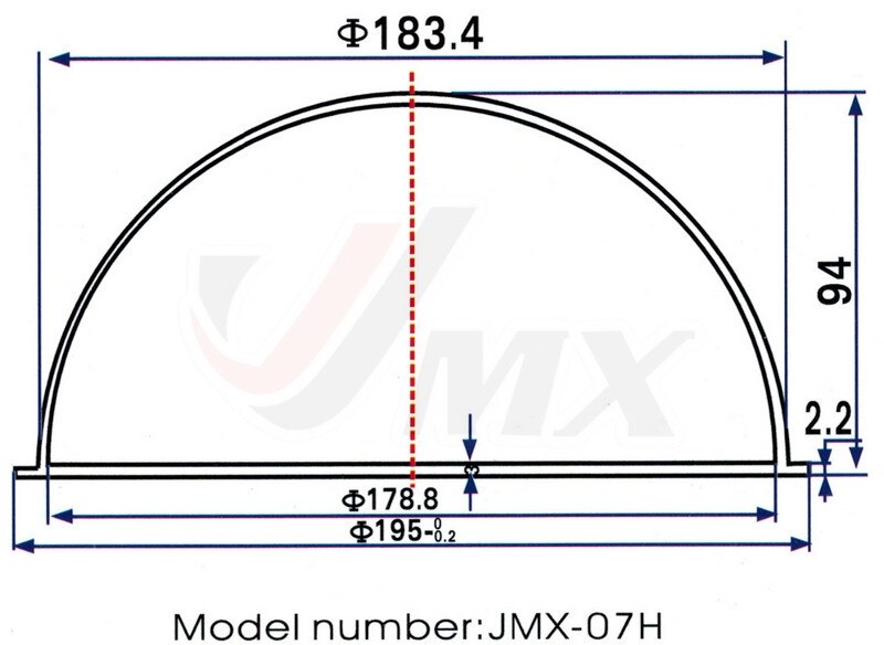 JMX 7 INCH Acrylic Indoor / Outdoor CCTV BLUE Camera Dome Cover Vandal-proof Camera Housing