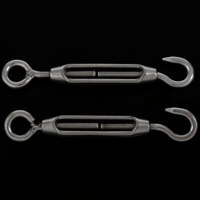 1 Pair Silver Tone Cable Wire Rope Hook Eye Turn B... – Grandado