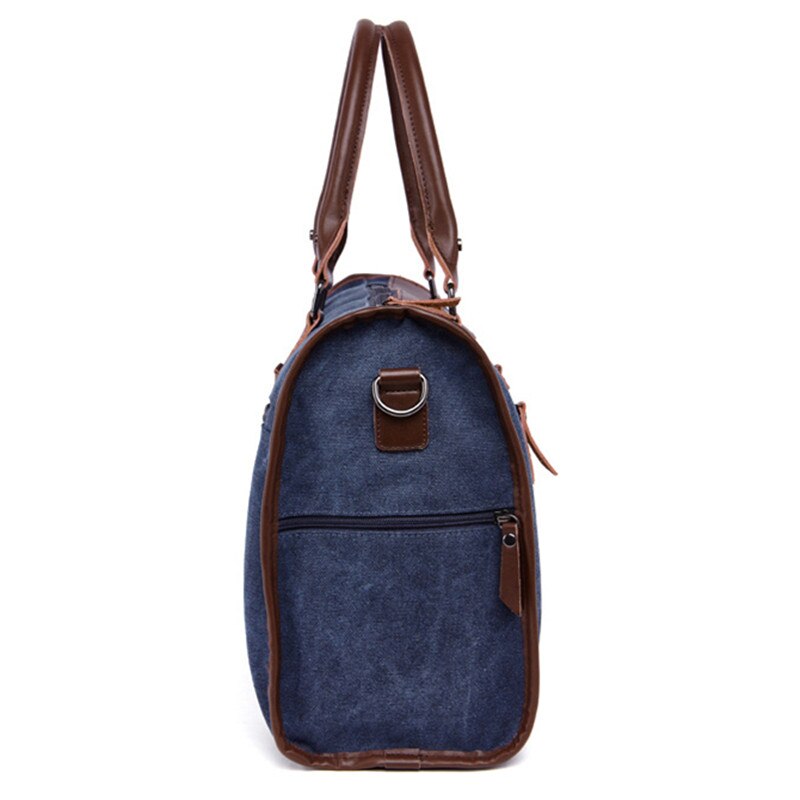 Multifunctionele Mannen Handtas Vrouw Casual Canvas + Pu Schoudertas Grote Capaciteit Canvas Mannen Splice Bagage Reistassen
