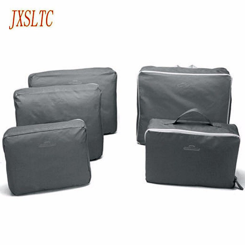 JXSLTC 5 pièces/ensemble de Oxford tissu voyage maille sac organisateur de bagages emballage Cube organisateur sacs de voyage