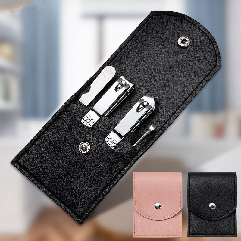 4 pièces/ensemble manucure coupe-ongles Cutter pédicure voyage hygiène Kit directe en acier inoxydable coupe-ongles ensemble d'outils