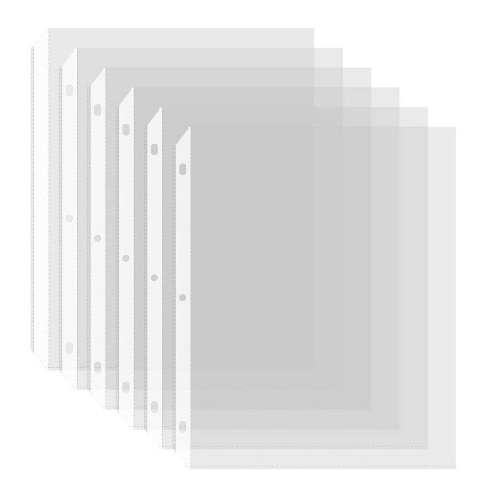20 PCS Clear Sheet Protectors Page Protectors for 3 Ring Binder Plastic Sleeve for Binders Top Loading Paper Protector Acid Free