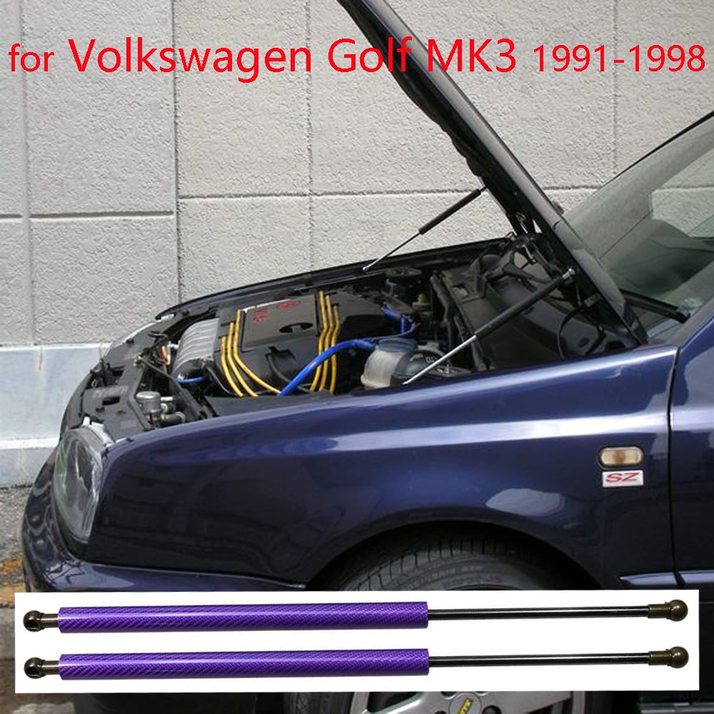 Voor 1991-1998 Volkswagen Golf MK3 Motorkap Bonnet Gasveren Lift Ondersteuning Shock Demper Carbon Fiber