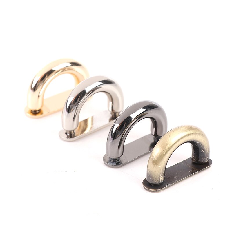 2 Stuks Metalen D-Ring Tas Connector Anker Gespen Boogbrug Met Schroeven Hanger Haken Tassen Riemen Riem leer Ambachten