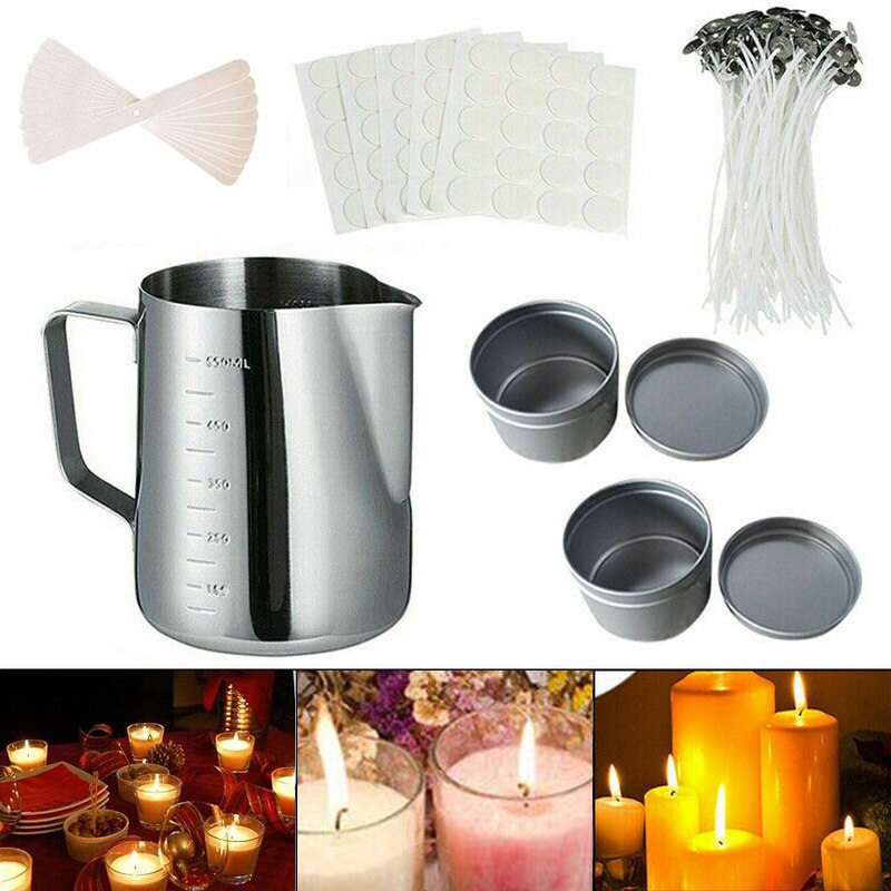 Chuangge Diy Handmake Candle Crafting Tool Kit Aromatherapy Candles Making Tools With Melting Pot Wick Suitable For Beginner