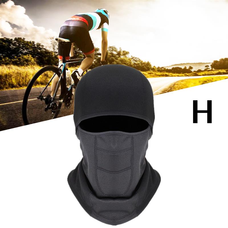 Winter Thermal Warm Bike Scarf Cycling Skiing Running Sport Training Full Face Mask Windproof Fleece Balaclava Caps Headwear: H