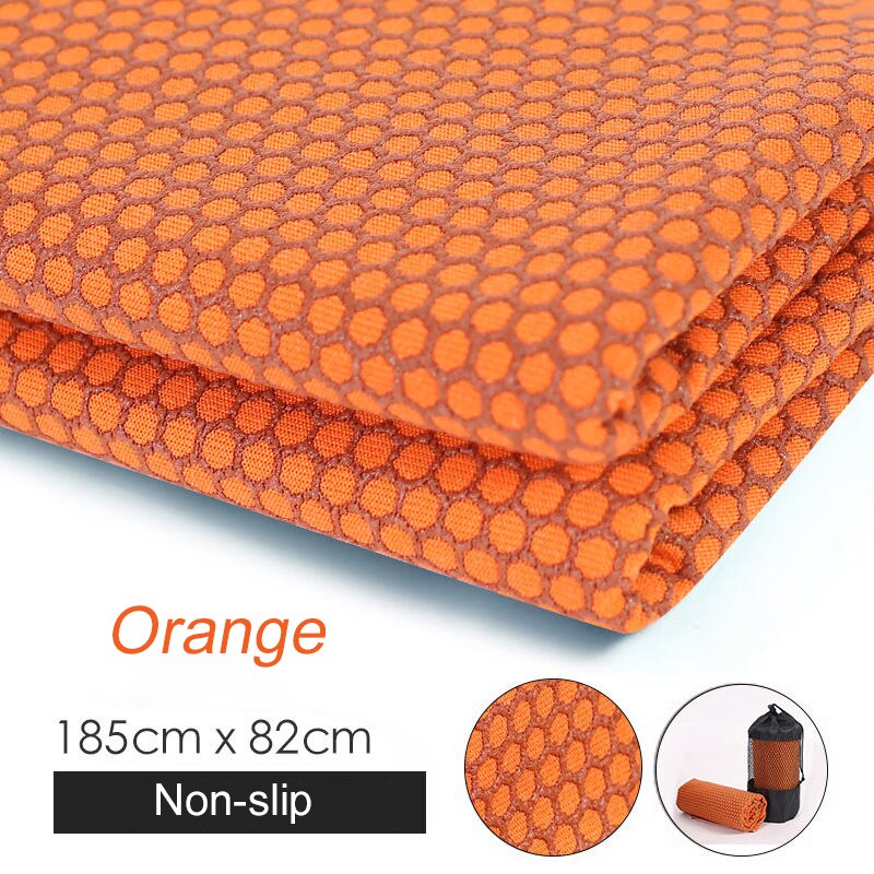 Anti-Slip Opvouwbare Yoga Mat Handdoek Anti-Slip Microfiber Thuis Mat Yoga Handdoek Pilates Deken Fitness Mat: Grijs