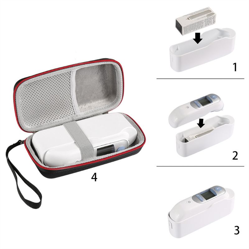 Portable Thermometer Case for Braun ThermoScan 7 IRT6520 Carrying Storage Handle Bag Protective Protector (Only case)