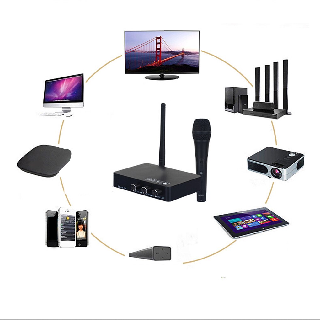 K2 Wireless Mini Family Home Karaoke Echo System Handheld Singing Machine Box Microphone Karaoke Player
