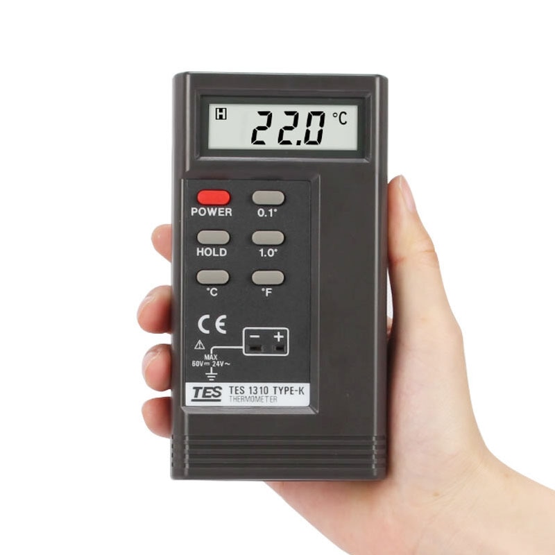 TES 1310 Digitale Thermometer Type-K Thermokoppel Temperatuur Tester Reader Sensor Meter + Thermokoppel detector