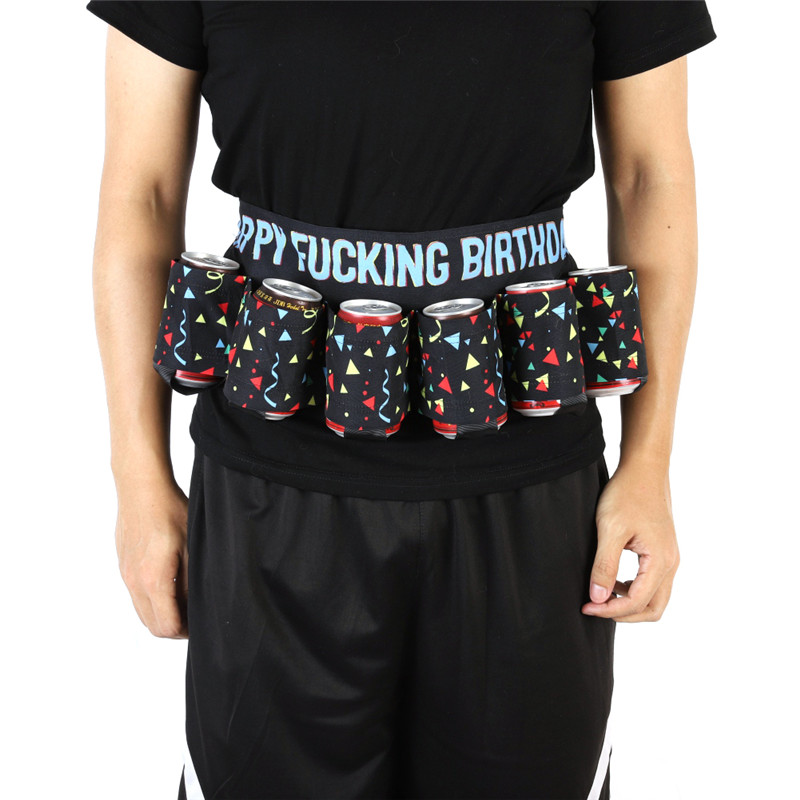 6 Pack Holster Portable beer bag Bottle Waist Beer Belt Bag Handy Wine Bottles Beverage Can Holder сумка холодильник: F