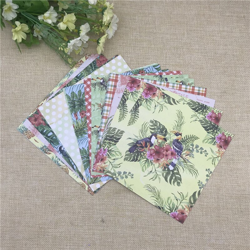 24 sheet 6"X6"Tropical Paradise of flower patterned paper Scrapbooking paper pack handmade craft paper craft Background pad
