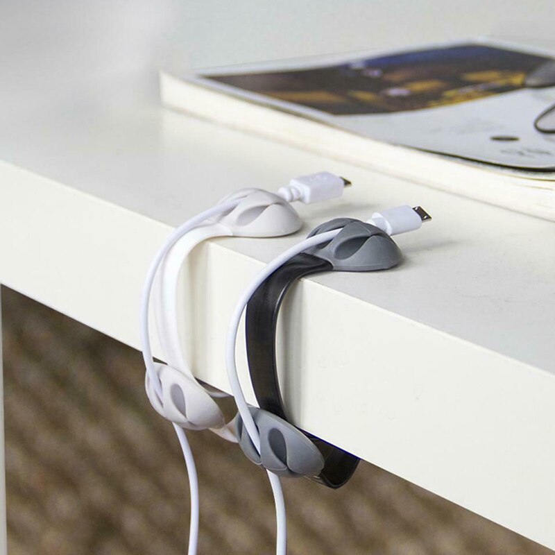 Kabel Clip Desk Tidy Organisator Draad Cord Lead USB Charger Houder Fixer KNUFFEL-Aanbiedingen